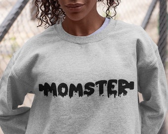 Momster Sweatshirt | Halloween Mom Sweatshirt | Halloween Sweatshirt für Frauen | Halloween Geschenke