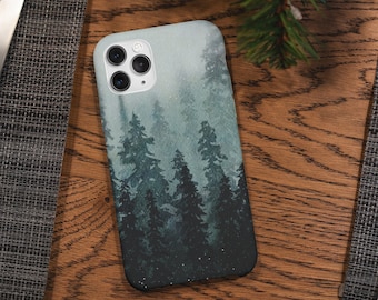 Enchanted Forest iPhone Case | Cute Tree iPhone Case | Moody Evergreen iPhone 14, 13, 12, 11 Case