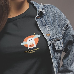 Trick or Treat Yo&#39; Self Shirt | Halloween Ghost Shirt | Trick or Treat Yourself Shirt | Cute Ghost Shirt | Spooky Season