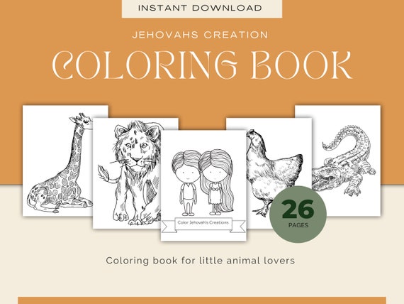 JW Kids Printable Coloring Book JW Kids Meeting Workbook JW - Etsy