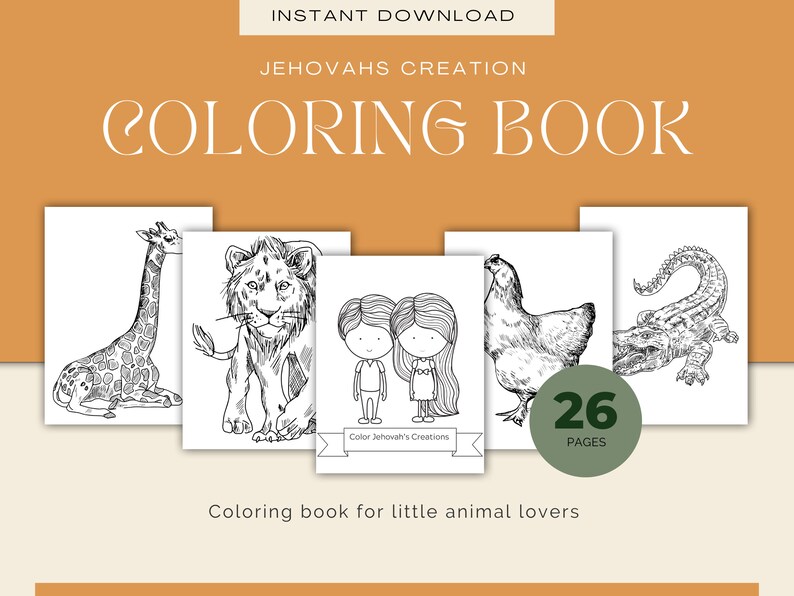 JW Kids Printable Coloring Book JW Kids Meeting Workbook JW - Etsy