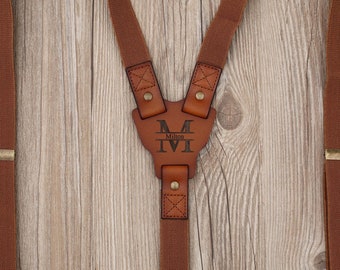Elastic Leather Suspenders Groomsmen Suspenders Wedding Suspenders Best Man Gift Groomsmen Gifts Personalized