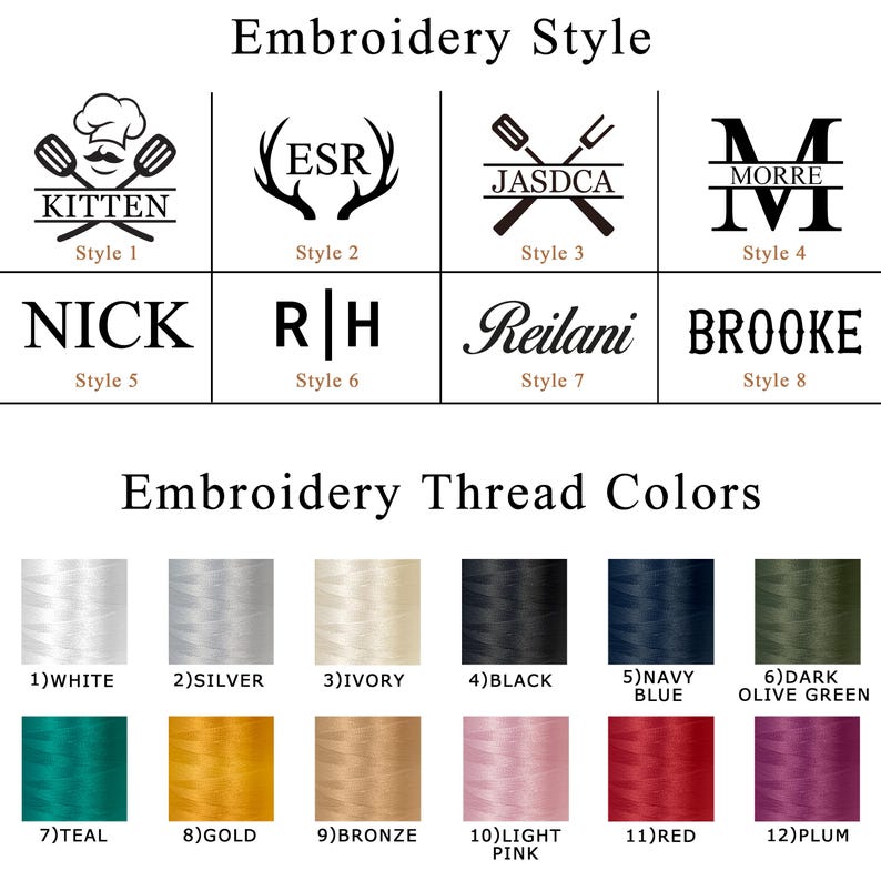 Canvas Workshop Apron with Pockets, Custom Gift for Him, Personalized Bar Apron, Embroidered Kitchen Apron, Barbeque Apron, Christmas gift image 3