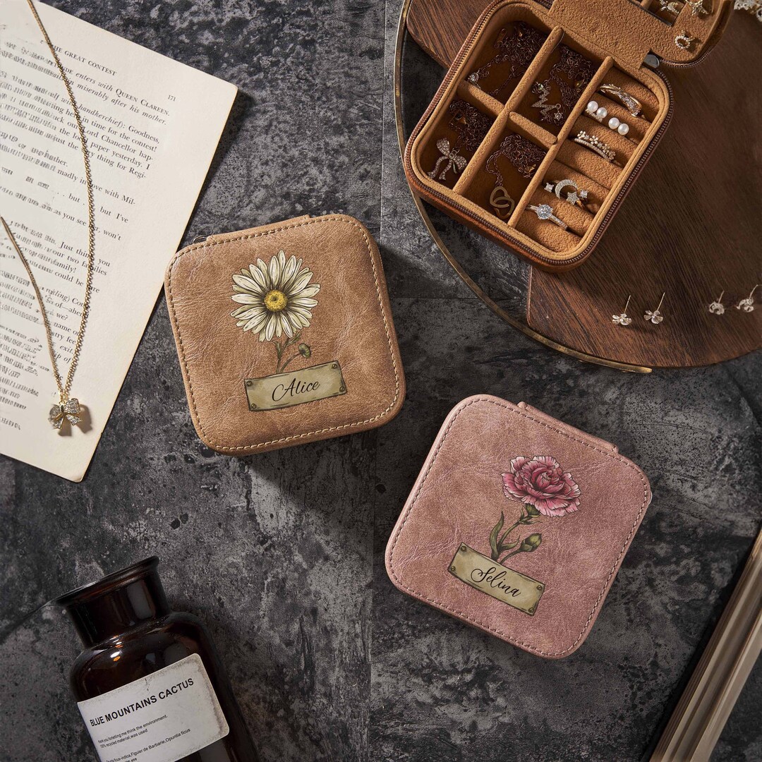 Travel Jewelry Case, Personalized Bridesmaid Proposal Gift, Bridal