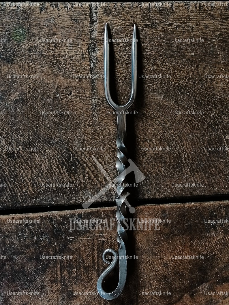 Handmade Viking Cutlery Set With Double Twist Handlemedieval Etsy