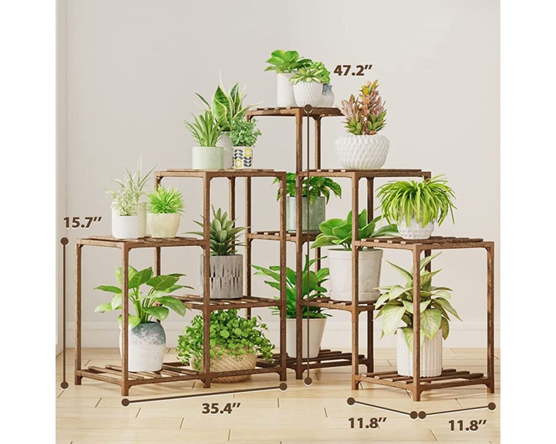 Corner Plant Stand, Indoor/outdoor Wooden Plant Stand Plant Shelf