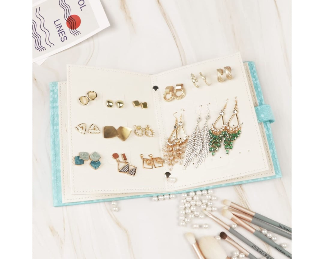 Stud Earring Holder Book for Travel, Jewelry Storage Earring Organizer