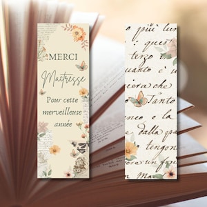 Thank You Teacher Bookmark to Print - End of School Year Gift - PDF to Download