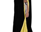 Cloak Fully lined in Satin Medieval Renaissance Hooded Cape Unisex Got Cosplay Cloak Wedding Fashion Size Long Black Yellow Halloween Dress