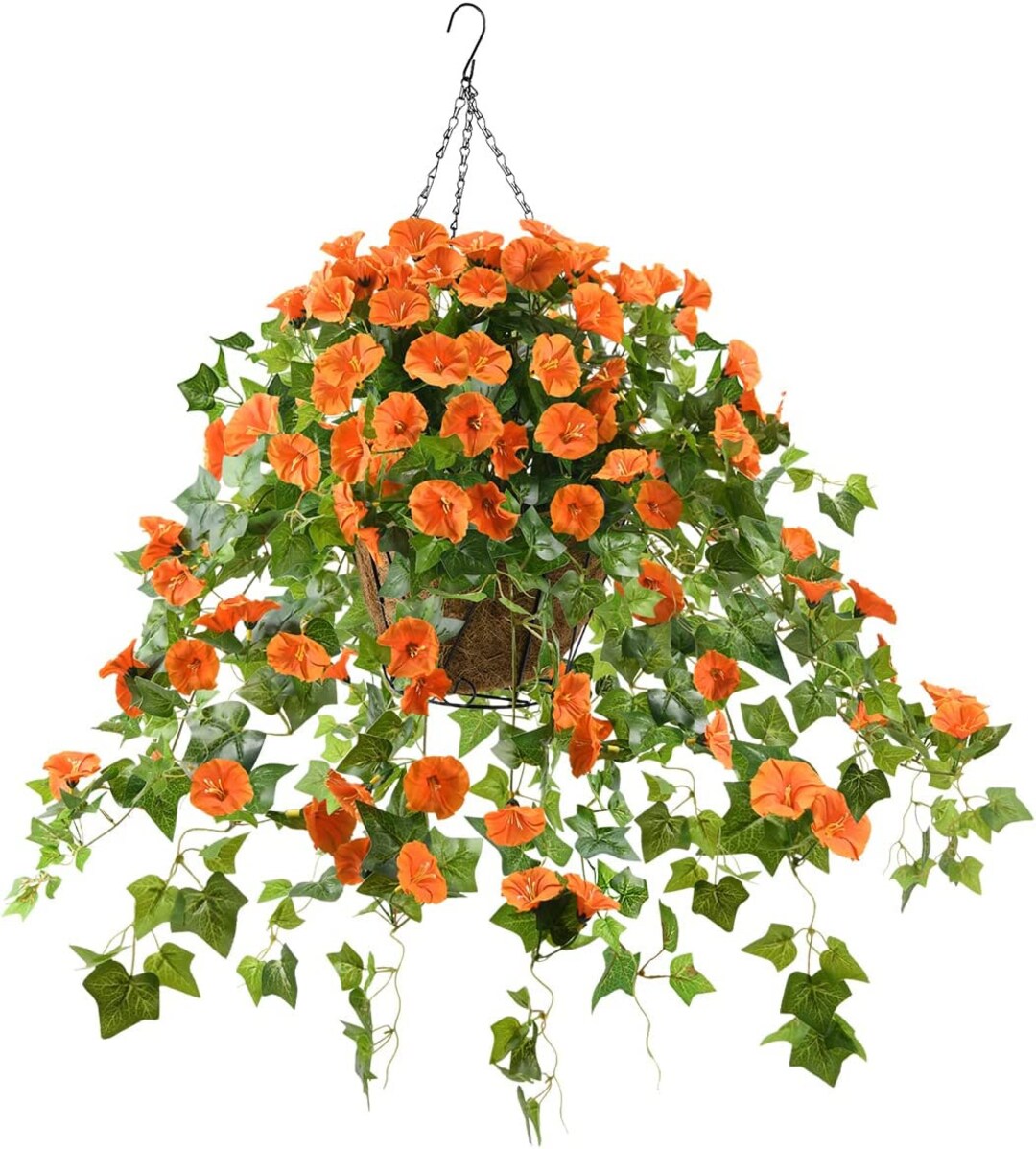 Artificial Hanging Flowers in Basket Fake Silk Hanging Basket Etsy