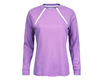 Women's Chest Port Access Infusion Shirt - ComfyChemo®- Long Sleeve Lavender
