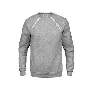 Unisex Chest Port Access Infusion Sweatshirt - ComfyChemo® - Long Sleeve Grey
