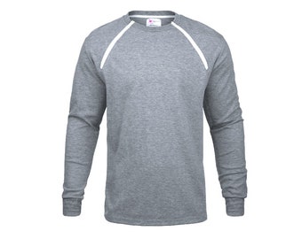 Men's Chest Port Access Infusion Shirt - ComfyChemo® - Long Sleeve Grey