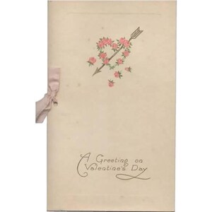 Carte postale ancienne de la Saint-Valentin (déjà utilisée)