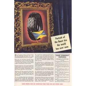 Goodyear Tires - Colour 1936 Vintage Print Ad