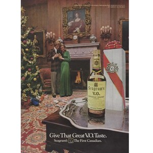 Seagram&#39;s V.O. Canadian Whiskey - 1970&#39;s Vintage Print Ad