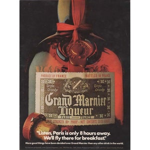 Grand Marnier Liqueur - 1970&#39;s Vintage Print Ad