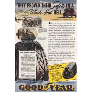 Goodyear Tires - Colour 1936 Vintage Print Ad