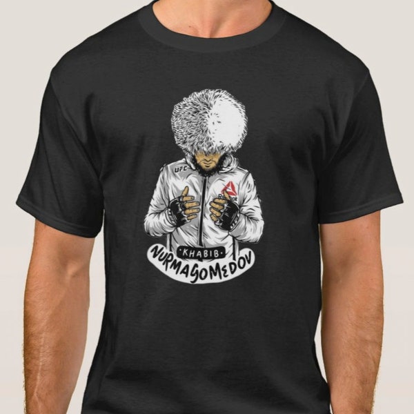 Khabib Nurmagomedov Champion UFC t-shirt invaincu hommes vêtements
