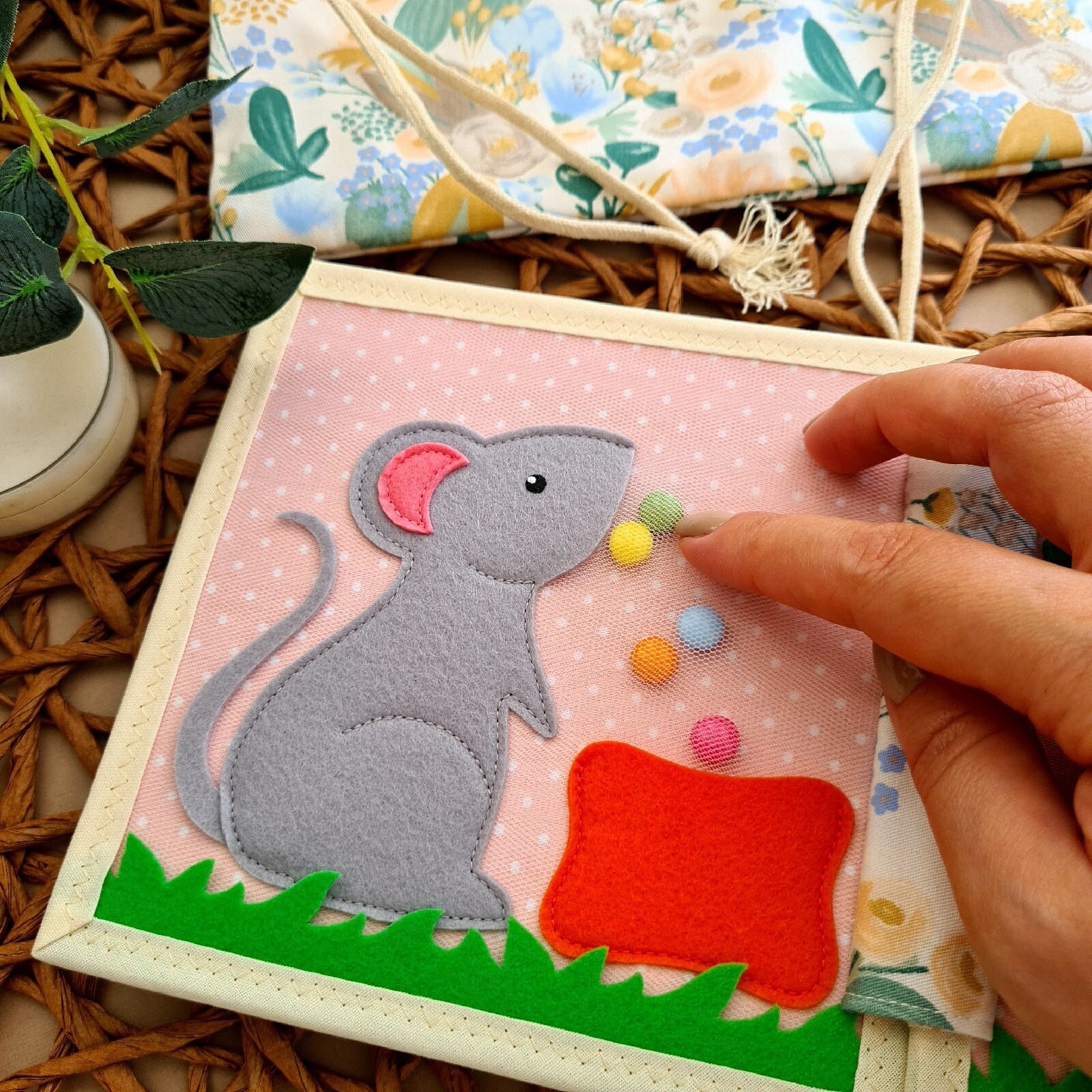 Quiet Book PDF Template, Mouse and Grain Bag, PDF Page Template and ...