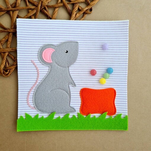 Quiet Book PDF Template, Mouse and Grain Bag, PDF Page Template and ...