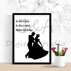 Cinderella Movie Quote, Typography, Print, Digital Download, Movie Quotes, Inspirational, Minimalistic Wall Decor