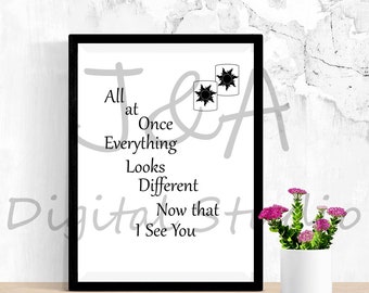 Tangled Movie Quote, Typography, Print, Digital Download, Movie Quotes, Inspirational, Minimalistic Wall Decor,