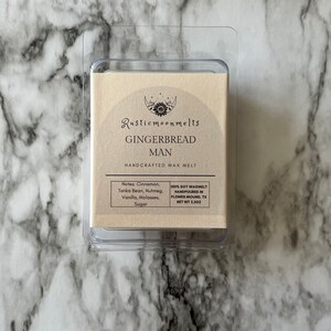 Gingerbread Man I Soy Wax Melt I Soy Wax I Snap Bar I Strong Scent I Strong Wax Melt I Wax Melts