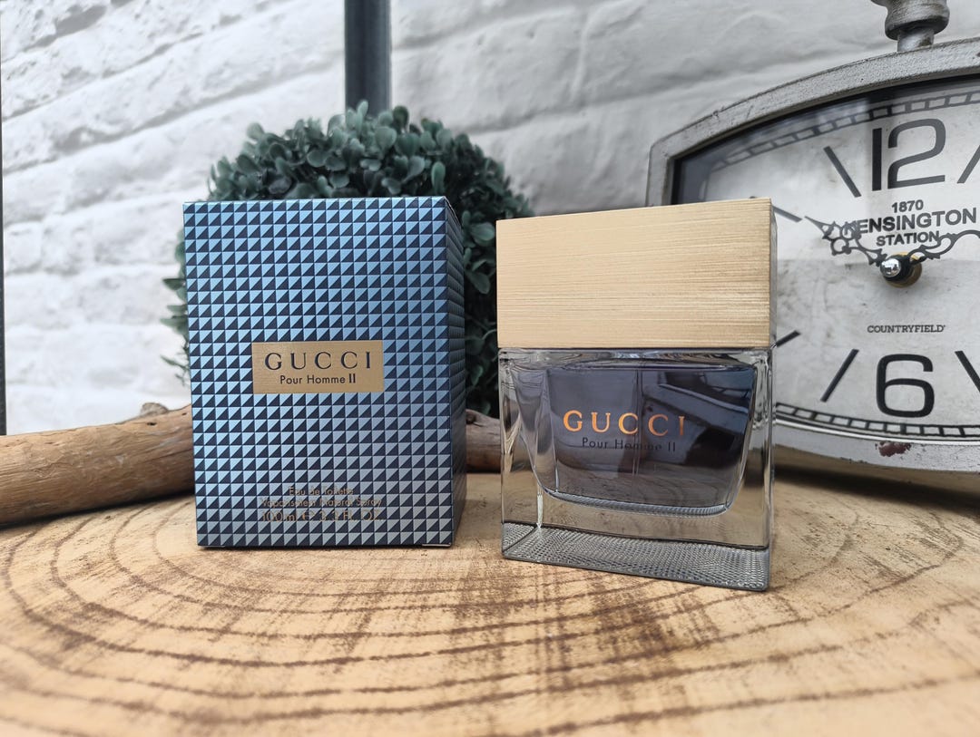 GUCCI Pour Homme II 100ml 香水 Gucci Pour Homme II 100ml EDT - Discontinued Gucci Fragrance - Etsy