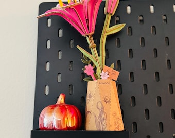 3D Gedruckter Regal Ständer Kompatibel mit IKEA Skådis Lochwand - Vielzweck Regal Ständer für Kunst, Fotos, Werkzeuge & mehr