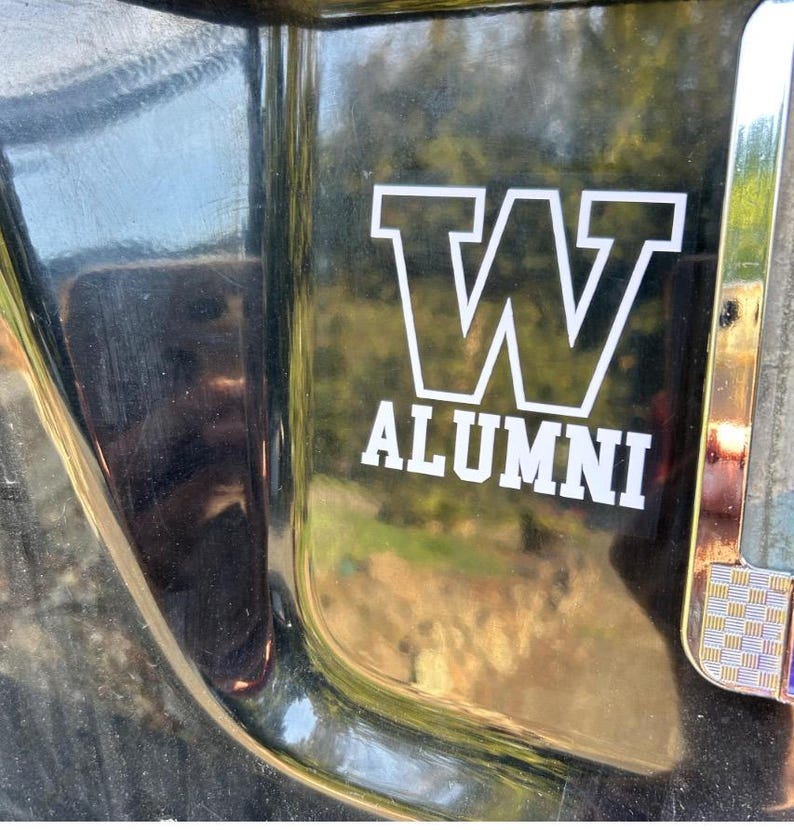 Custom Alumni School/team Logo Vinyl Decal Sticker Football, Basketball ...
