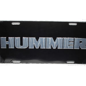 Officially Licensed GM HUMMER emblem 3D EMBOSSED Metal Car Novelty License Plate Auto tag