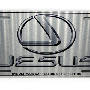 JESUS BRUSHED Metal Car Novelty License Plate Auto Tag. Jesus, Christian, Religious