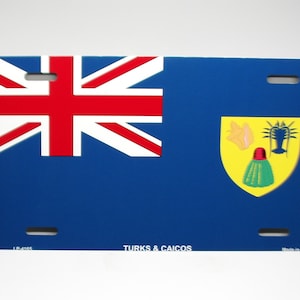 TURKS And CAICOS FLAG Metal Car Novelty License Plate Auto Tag