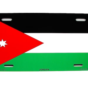 JORDAN JORDANIAN Flag Metal Car Novelty License Plate Auto tag Al&#39;URDUN
