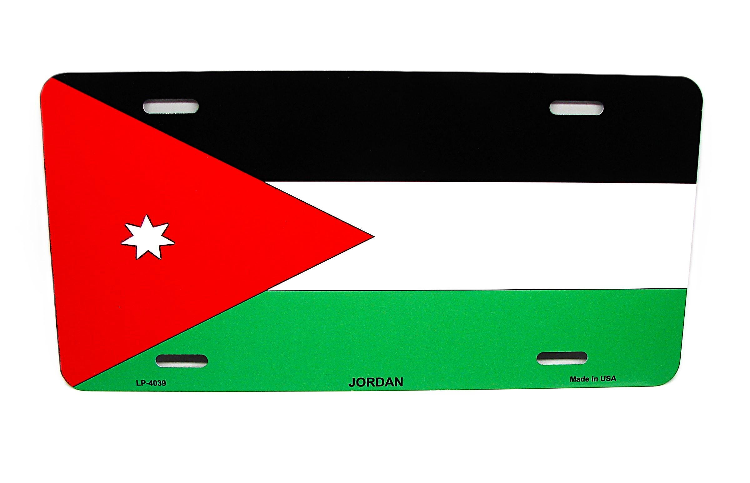 JORDAN JORDANIAN Flag Metal Car Novelty License Plate Auto tag Al'URDUN