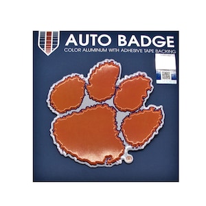 Lizenzierte CLEMSON TIGERS 3D Farbe Aluminium Emblem Aufkleber Abzeichen
