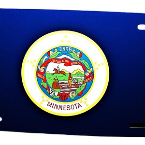 MINNESOTA STATE FLAG Metal Car Novelty License Plate Auto Tag