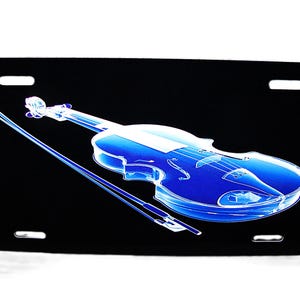 VIOLIN VIOLINIST MUSICIAN Metal Car Novelty License Plate Auto tag. Music, Musical Car License Plate