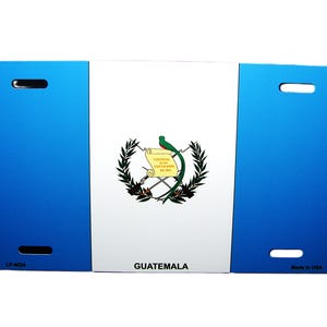 GUATEMALA Flag Metal Car Novelty License Plate Auto tag. GUATEMALAN FLAG Car License Plate