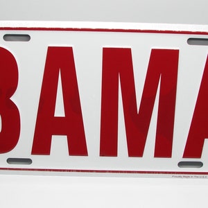 Officially Licensed Bama University of ALABAMA Crimson Tide 3D EMBOSSED Metal Car NOVELTY License Plate Auto tag