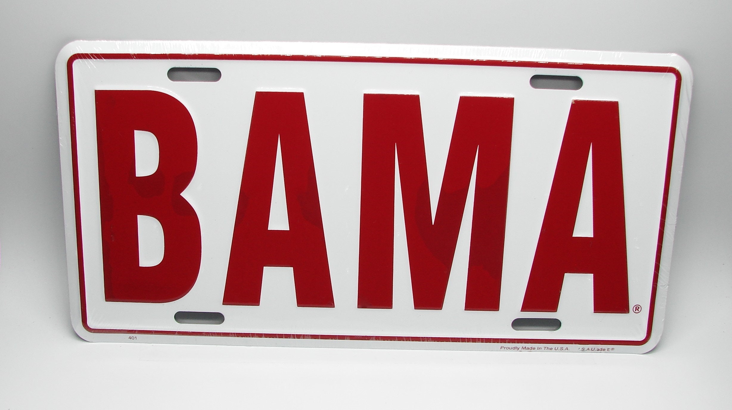 Officially Licensed Bama University of ALABAMA Crimson Tide 3D EMBOSSED Metal Car NOVELTY License Plate Auto tag