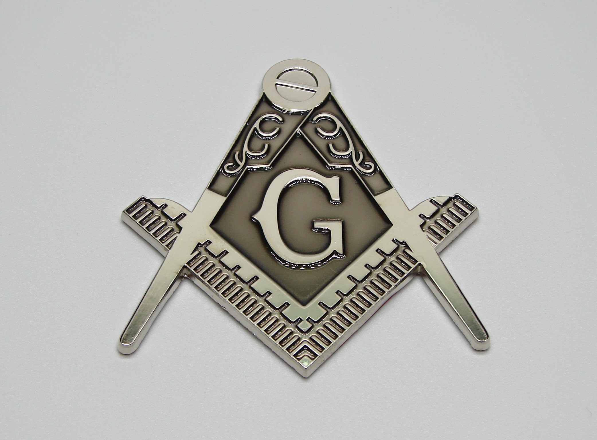 MASON FREEMASON MASONIC Logo Heavy Duty Zinc Alloy Silver