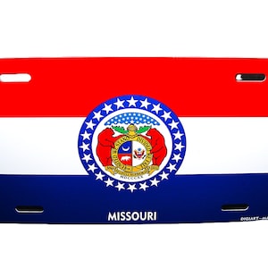 MISSOURI STATE FLAG Metal Car Novelty License Plate Auto Tag