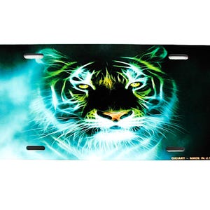 TIGER WILDLIFE BIG Cat Animal Love Friend Metal Car Novelty License Plate Tag. Paws Cheetah, Leopard, Cougar, Puma, Lion, Bob cat, Jaguar