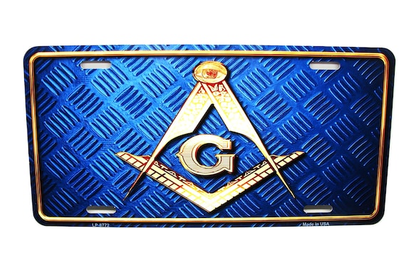 Mason Emblem Masonic G Metal License Plate Car Truck Tag Freemason Gift Auto Tag Mason Emblem Masonic G Metal License Plate Car Truck Tag Freemason Gift Auto Tag