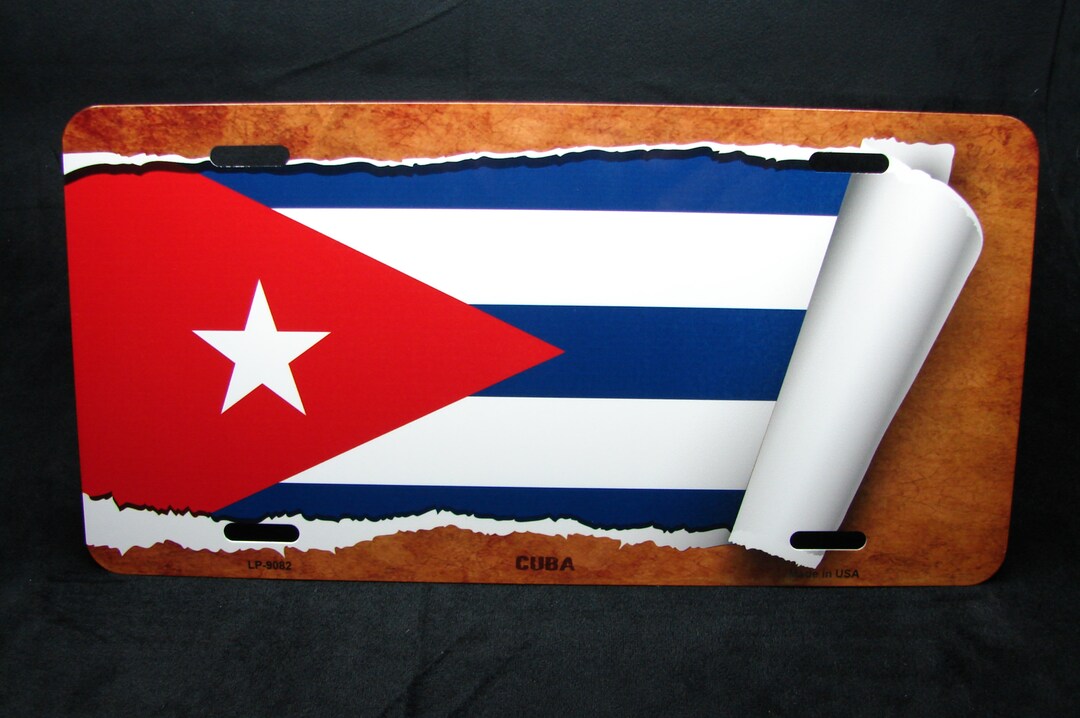 CUBA, Cuban FLAG Metal Car License Plate Auto Tag. - Etsy