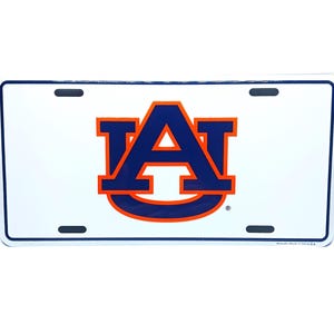 Officially Licensed Auburn Tigers AUBURN UNIVERSITY 3D EMBOSSED Metal Car Novelty License Plate Auto Tag