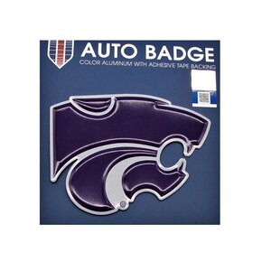 Licensed KANSAS STATE WILDCATS 3D Color Aluminum Emblem Sticker Decal Badge