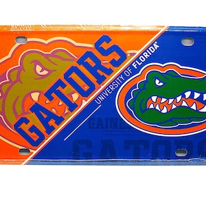 Officially Licensed UNIVERSITY of FLORIDA GATORS Metal Novelty Car License Plate Auto Tag